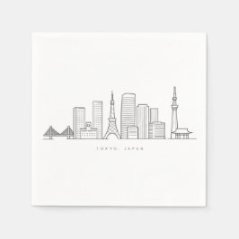 Minimalist Tokyo Skyline Illustration Servet