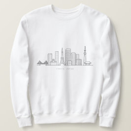 Minimalist Tokyo Skyline Illustration Trui