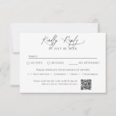 Minimalist Traditional QR Code RSVP White (Voorkant)