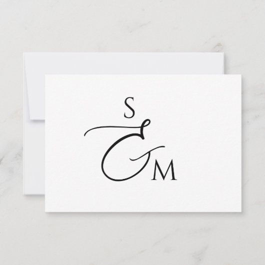 Minimalist Traditional QR Code RSVP White (Achterkant)