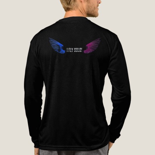 Minimalist _Travel _Design – I_Fly_Solo Tri-Blend Shirt (Achterkant volledig)
