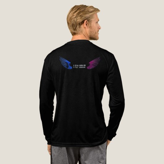 Minimalist _Travel _Design – I_Fly_Solo Tri-Blend Shirt (Achterkant)