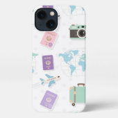 minimalist travel phone case white iPhone hoesje (Achterkant)