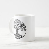 Minimalist Tree of Life Koffiemok (Voorkant links)