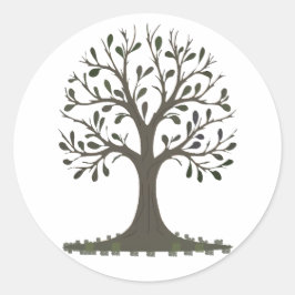 🌳 Minimalist Tree of Life Sticker - Modern Nature