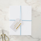 Minimalist Trees Merry Christmas Sjabloon Cadeaulabel (Met Touw)