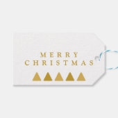 Minimalist Trees Merry Christmas Sjabloon Cadeaulabel (Voorkant (Horizontaal))