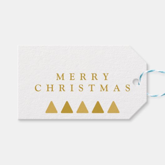 Minimalist Trees Merry Christmas Sjabloon Cadeaulabel (Voorkant (Horizontaal))