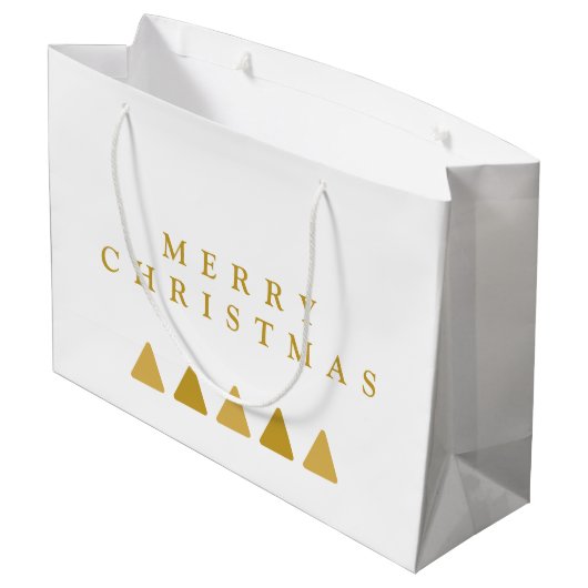 Minimalist Trees Merry Christmas Sjabloon Groot Cadeauzakje (Achterkant Gekanteld)