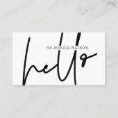 Minimalist Trendy Monogram Chic Black & White Visitekaartje (Voorkant)