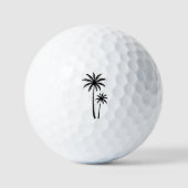 Minimalist Tropical Palm Trees Silhouette Art Tee Golfballen (Voorkant)