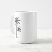 Minimalist Tropical Palm Trees Silhouette Art Tee Koffiemok (Voorkant links)