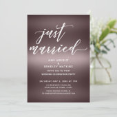 Minimalist trouwt met handschrift over Roos Kaart (Staand voorkant)