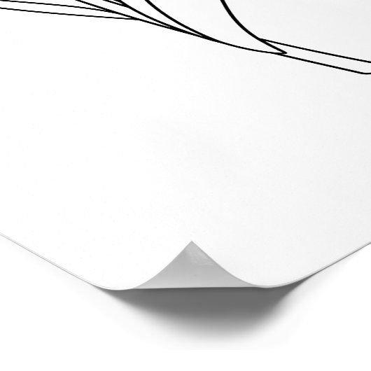 Minimalist Tulip Line Drawing Poster (Hoek)