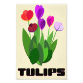Minimalist Tulips Art Print – Modern Floral Poster (Voorkant)