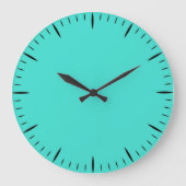 Minimalist Turquoise Clock Perfect for Any Living  Grote Klok (Voorkant)