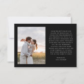 Minimalist Two Photo Wedding Flat Thank You Card Bedankkaart (Achterkant)