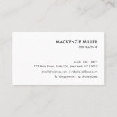 Minimalist Two-Tone Navy Blue & White Visitekaartje (Achterkant)