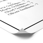 Minimalist Typography Alphabetical Seating Chart Poster (Hoek)