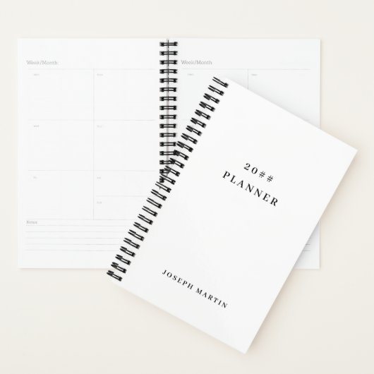 Minimalist Typography Black & White Planner (Display)