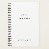 Minimalist Typography Black & White Planner (Voorkant)