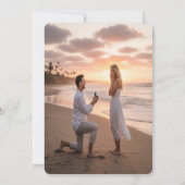 Minimalist Typography Engagement Card with Photo Kaart (Achterkant)