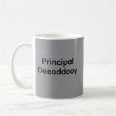 Minimalist Typography Funny Principal Saying Koffiemok (Links)