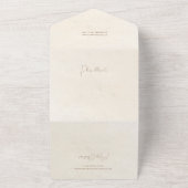 Minimalist Typography Gold Arch Holiday Photo All In One Uitnodiging (Buitenkant)