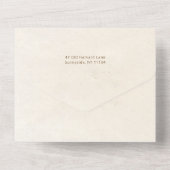 Minimalist Typography Gold Arch Holiday Photo All In One Uitnodiging (Achterkant)