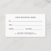 Minimalist Typography Professional Gift Cards Contactkaartje (Achterkant)