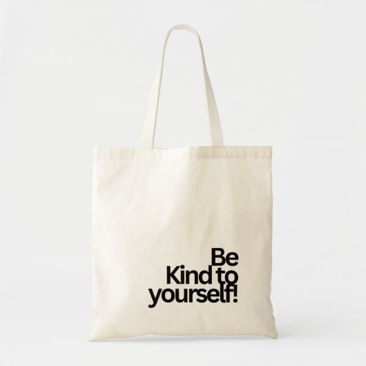 MINIMALIST TYPOGRAPHY QUOTE TOTE BAG (Voorkant)