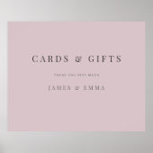 Minimalist Typography Sign Dusky Rose Poster (Voorkant)