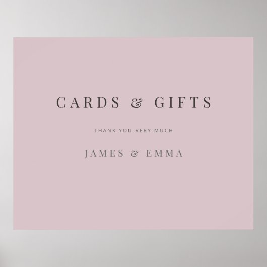 Minimalist Typography Sign Dusky Rose Poster (Voorkant)