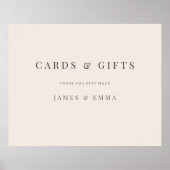 Minimalist Typography Sign Soft Beige Poster (Voorkant)