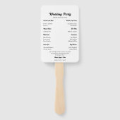 Minimalist Typography Wedding Program Handwaaier (Achterkant)