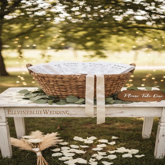 Minimalist Typography Wedding Program Handwaaier