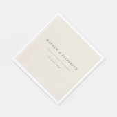 Minimalist Typography Wedding Soft Beige Servet (Hoek)