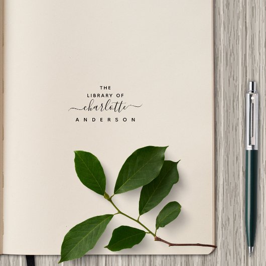 Minimalist uit de bibliotheek van elegant script rubberstempel