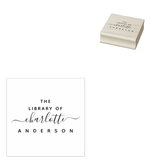 Minimalist uit de bibliotheek van elegant script rubberstempel (Gestempeld)