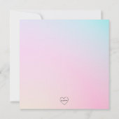 Minimalist Unicorn Rainbow Glitter verjaardag Kaart (Achterkant)