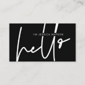 Minimalist Unique Modern Monogram Logo Black White Visitekaartje (Voorkant)