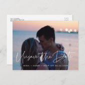 Minimalist Unsave de datum bruiloft aankondiging Briefkaart (Voorkant / Achterkant)