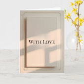 Minimalist Valentine Greeting Card Kaart (Gele Bloem)