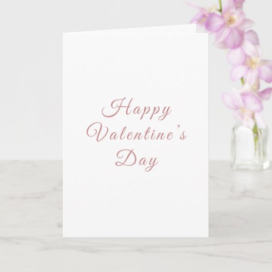 Minimalist Valentine’s Day Card | Personalized  Kaart (Orchidee)