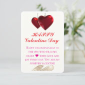 Minimalist Valentine’s Day Love Card  Bedankkaart (Staand voorkant)