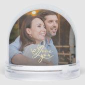 Minimalist Valentine’s Modern Photo Calligraphy Sneeuwbol (Achterkant)