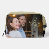 Minimalist Valentine’s Modern Photo Calligraphy Toilettasje (Achterkant)
