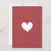 Minimalist Valentine's Day Custom Photo Card Kaart (Achterkant)