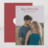 Minimalist Valentine's Day Custom Photo Card Kaart (Voorkant / Achterkant)