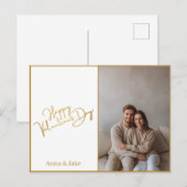 Minimalist Valentine's Day Custom Photo & Text  Briefkaart (Voorkant / Achterkant)